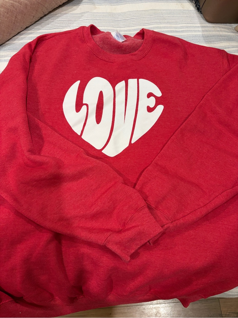 Red 'LOVE' Graphic Sweatshirt
